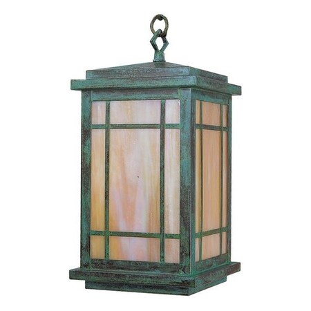 Arroyo Craftsman 8" Avenue Pendant, Slate, Cream Glass AVH-8CR-S